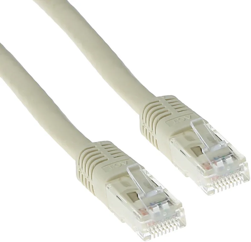 0,25 meter U/UTP CAT5E patchkabel met RJ45 connectoren IB6452 by ACT in Ivory – product photo