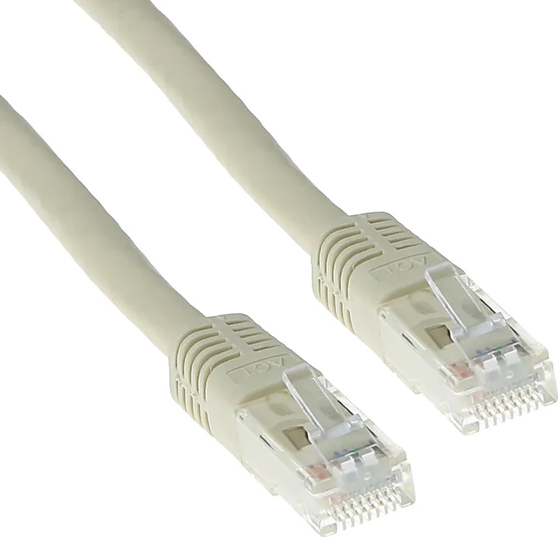0,25 meter U/UTP CAT6 patchkabel met RJ45 connectoren IB8452 by ACT in Ivory – product photo