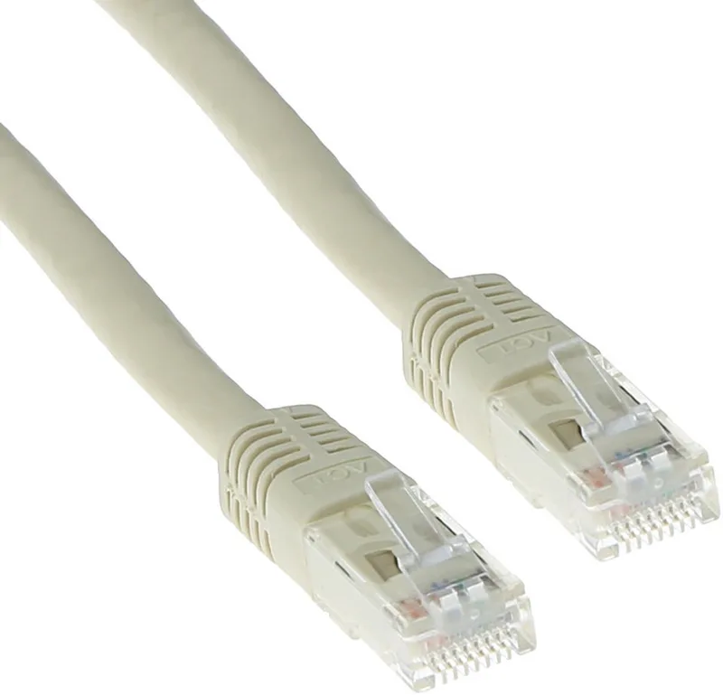 0,25 meter U/UTP CAT6A patchkabels met RJ45 connectoren IB3352 by ACT in Ivory – product photo