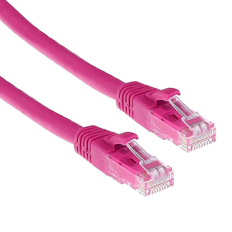 0,5 meter U/UTP CAT6 patchkabel snagless met RJ45 connectoren IS1800 by ACT in Pink – product photo