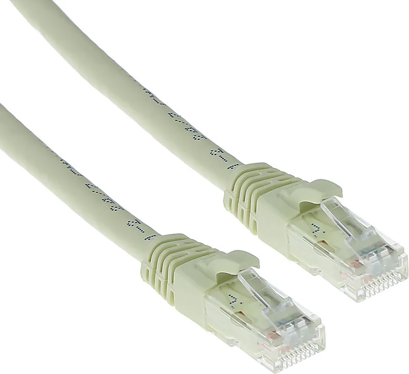 0,5 meter U/UTP CAT6 patchkabel snagless met RJ45 connectoren IS8400 fra ACT i Elfenben – produktbillede