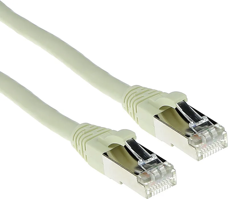 1,5 meter SFTP CAT6A patchkabel snagless met RJ45 connectoren FB6051 van ACT in Ivoor – productfoto