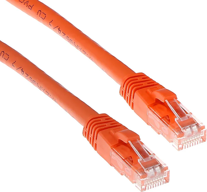 1 meter U/UTP CAT6 patchkabel snagless met RJ45 connectoren IS1501 by ACT in Orange – product photo
