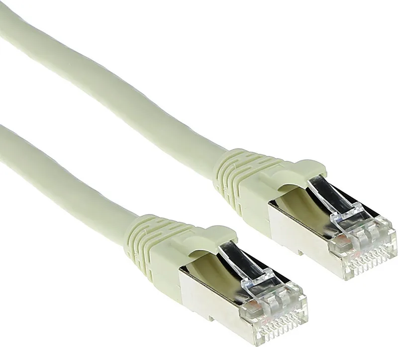 15 meter SFTP CAT6A patchkabel snagless met RJ45 connectoren FB6015 de ACT en Ivoire – photo produit