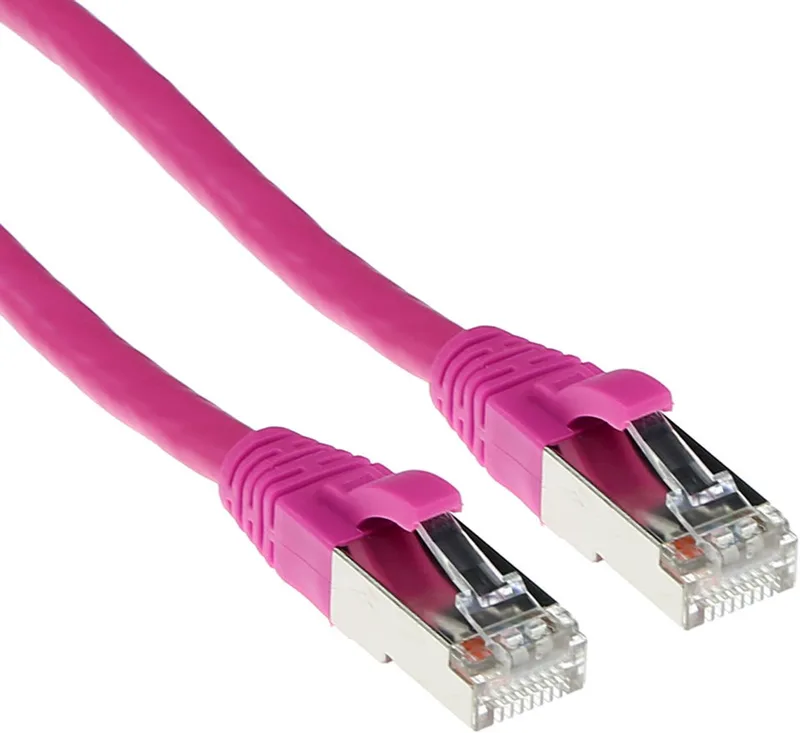 2,00 meter SFTP CAT6A patchkabel snagless met RJ45 connectoren FB2402 by ACT in Pink – product photo