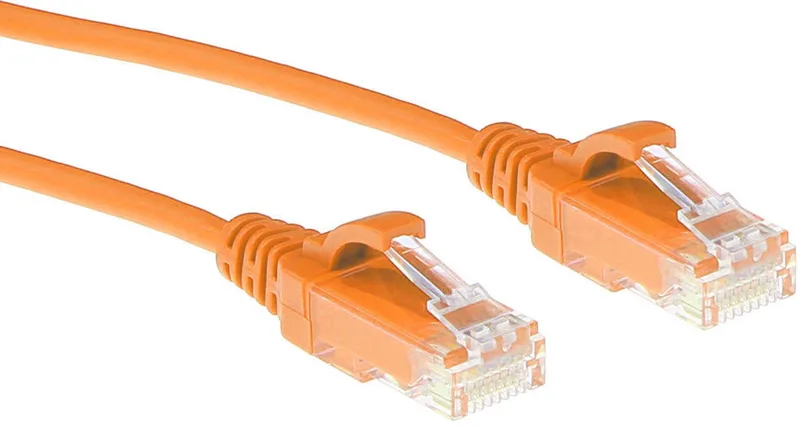 3 meter LSZH U/UTP CAT6 datacenter slimline patchkabel snagless met RJ45 connectoren DC9103 de ACT en Orange – photo produit