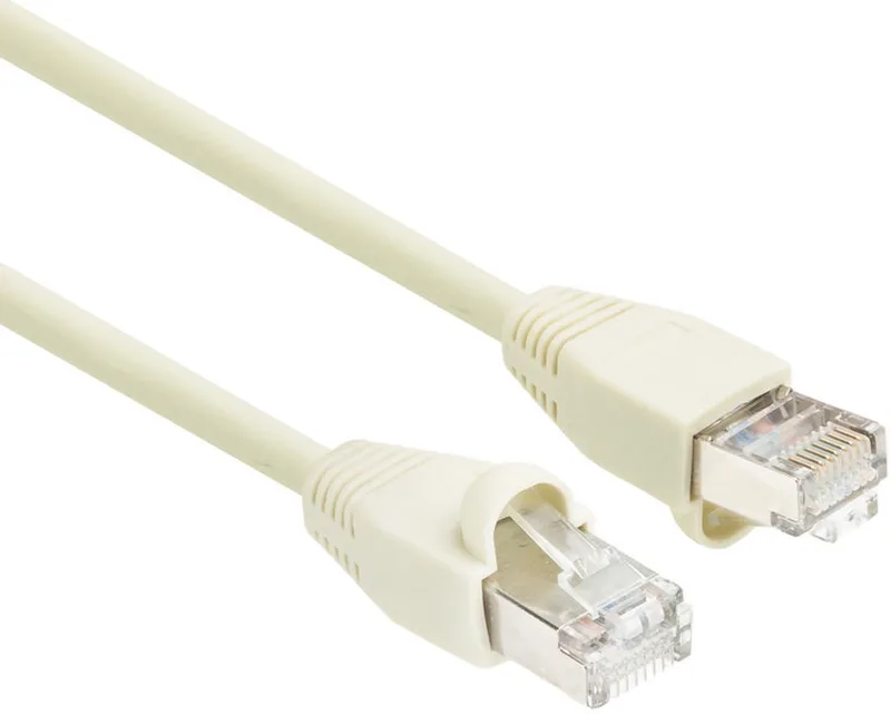 3 meter SF/UTP CAT5E patchkabel snagless met RJ45 connectoren IB7003 fra ACT i Elfenben – produktbillede