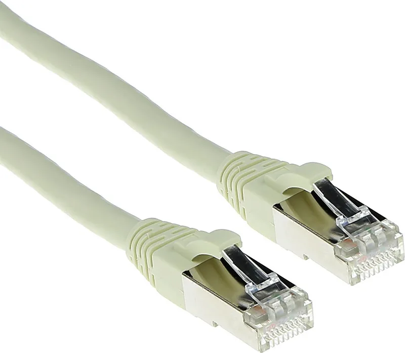 3 meter SFTP CAT6A patchkabel snagless met RJ45 connectoren FB6003 by ACT in Ivory – product photo