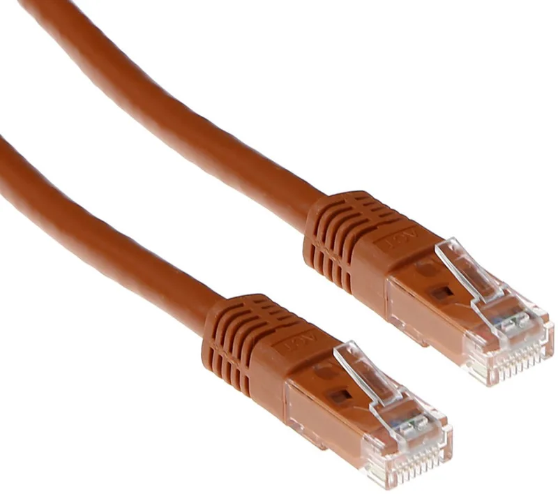 3 meter U/UTP CAT6A patchkabels met RJ45 connectoren IB4403 de ACT en Marron – photo produit