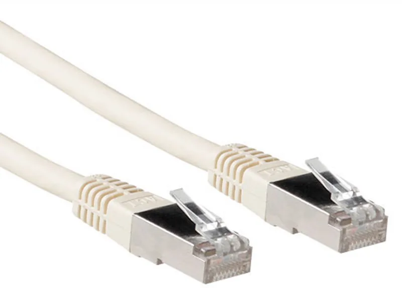 5 meter LSZH SFTP CAT6A patchkabel met RJ45 connectoren IB3605 från ACT i Elfenben – produktbild