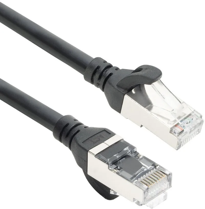 5 meter TPE S/FTP CAT6A ultra-flex patchkabel snagless met RJ45 connectoren FC2905 von ACT in Schwarz – Produktfoto
