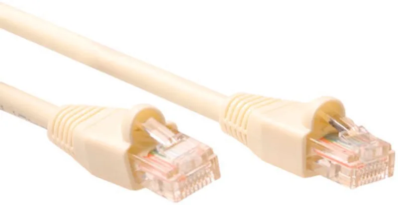 7 meter U/UTP CAT5E patchkabel snagless met RJ45 connectoren IB6507 fra ACT i Elfenben – produktbillede