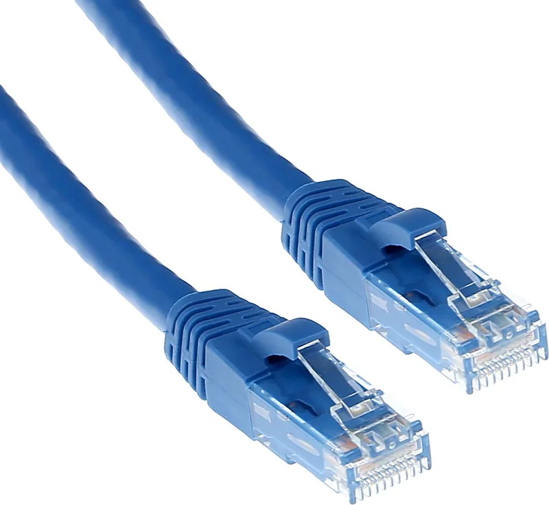 Blauwe 2 meter U/UTP CAT6A patchkabel snagless met RJ45 connectoren IB2602 by ACT in Blue – product photo
