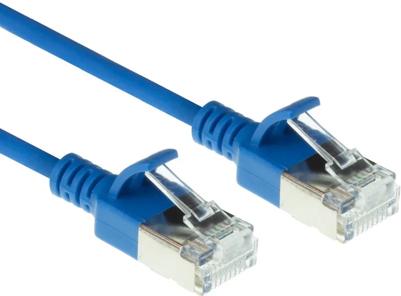 FTP CAT6A Slimline 10 Gigabit Netwerkkabel - CU - 0,25 meter by ACT in Blue – product photo