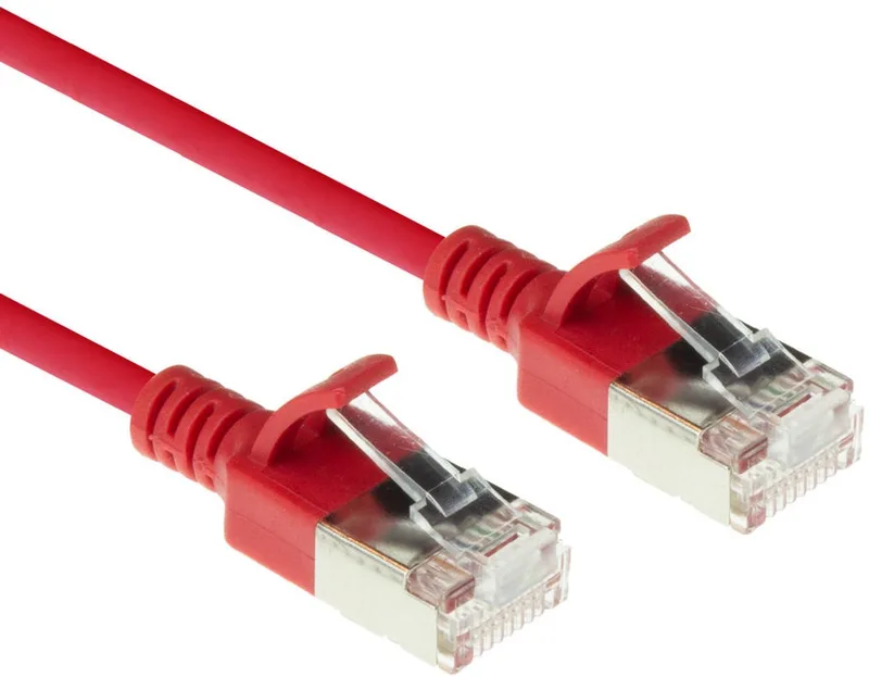 FTP CAT6A Slimline 10 Gigabit Netwerkkabel - CU - 5 meter by ACT in Red – product photo
