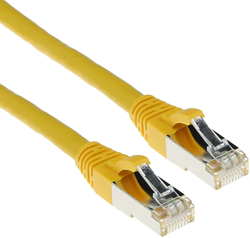 Gele 30 meter LSZH SFTP CAT6A patchkabel snagless met RJ45 connectoren FB7830 de ACT en Jaune – photo produit