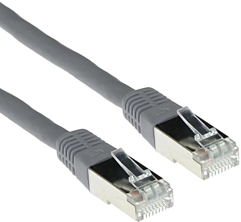 Grijze 0,25 meter LSZH SFTP CAT6 patchkabel met RJ45 connectoren FB9052 van ACT in Grijs – productfoto