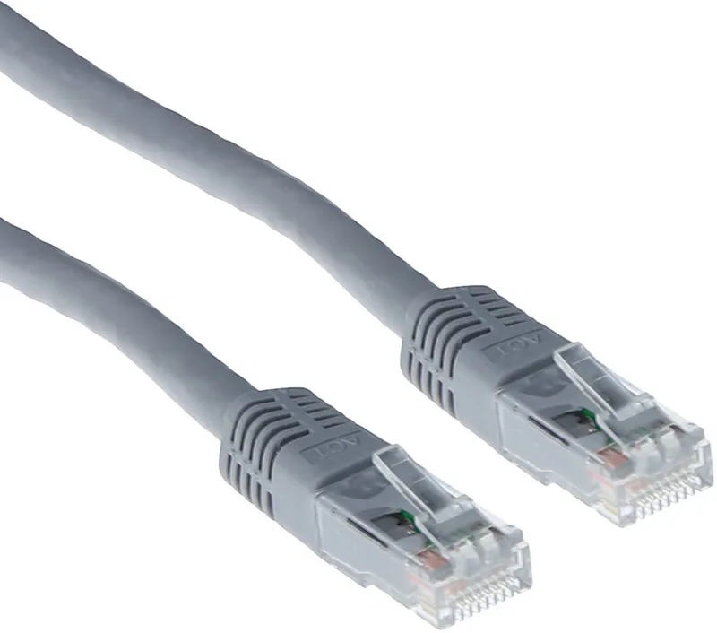 Grijze 0,5 meter LSZH U/UTP CAT6 patchkabel met RJ45 connectoren IB9000 by ACT in Grey – product photo