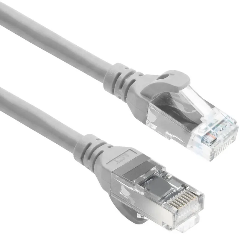 Grijze 0,5 meter TPE U/UTP CAT6A ultra-flex patchkabel snagless met RJ45 connectoren FC1000 by ACT in Grey – product photo