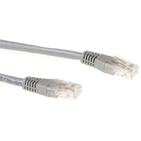 Grijze 3 meter LSZH U/UTP CAT6A patchkabel met RJ45 connectoren by ACT – product photo