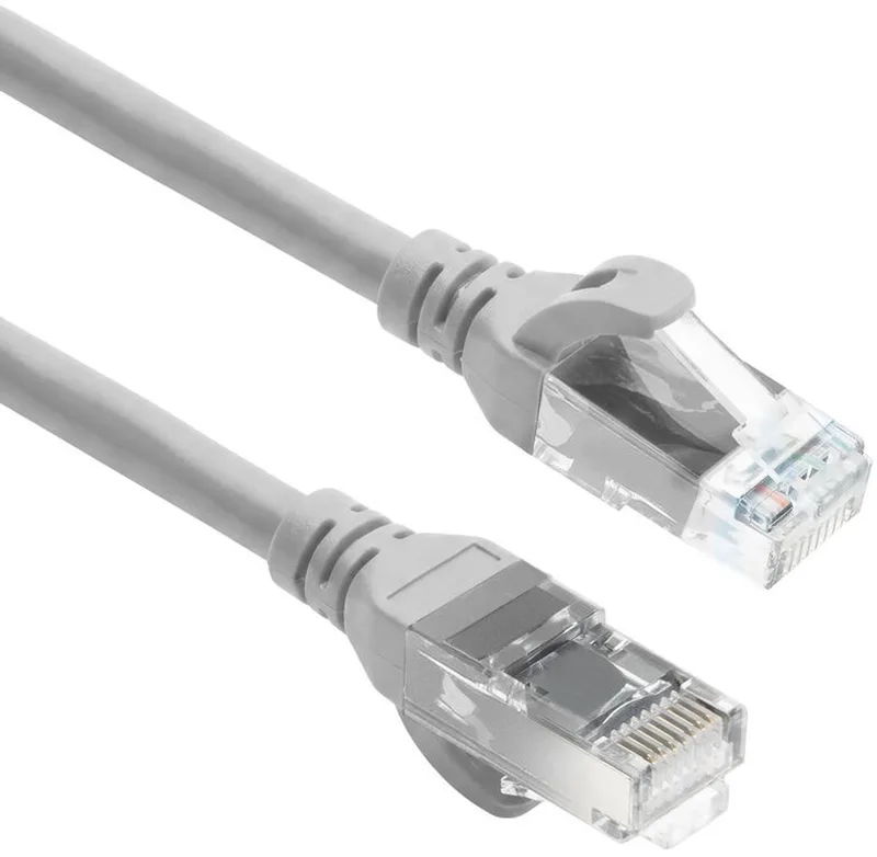 Grijze 3 meter TPE U/UTP CAT6A ultra-flex patchkabel snagless met RJ45 connectoren FC1003 från ACT i Grå – produktbild