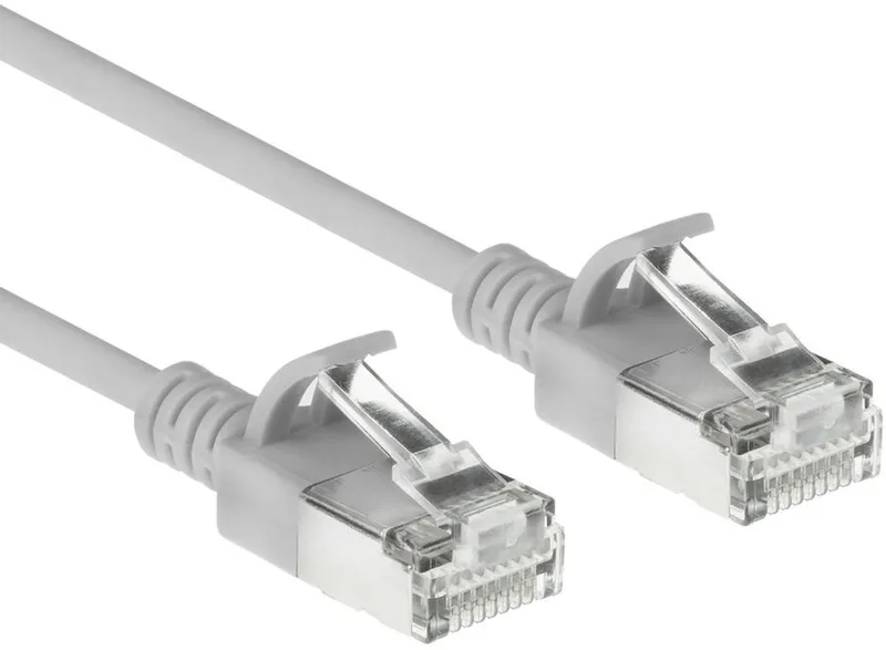 Grijze 7 meter LSZH S/FTP CAT6A slimline patchkabel snagless met RJ45 connectoren DB7007 by ACT in Grey – product photo