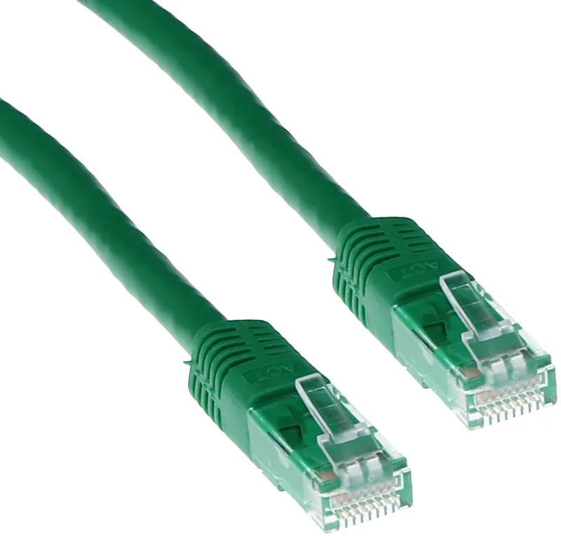 Groene 0,5 meter U/UTP CAT5E patchkabel met RJ45 connectoren IB5700 by ACT in Green – product photo