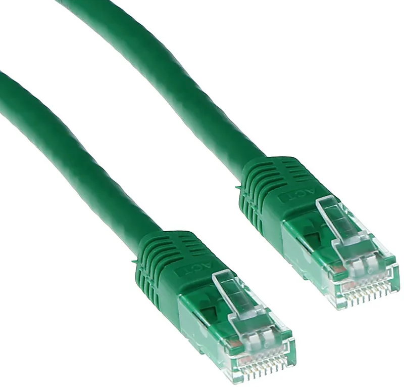 Groene 15 meter U/UTP CAT6A patchkabels met RJ45 connectoren IB3915 von ACT in Grün – Produktfoto