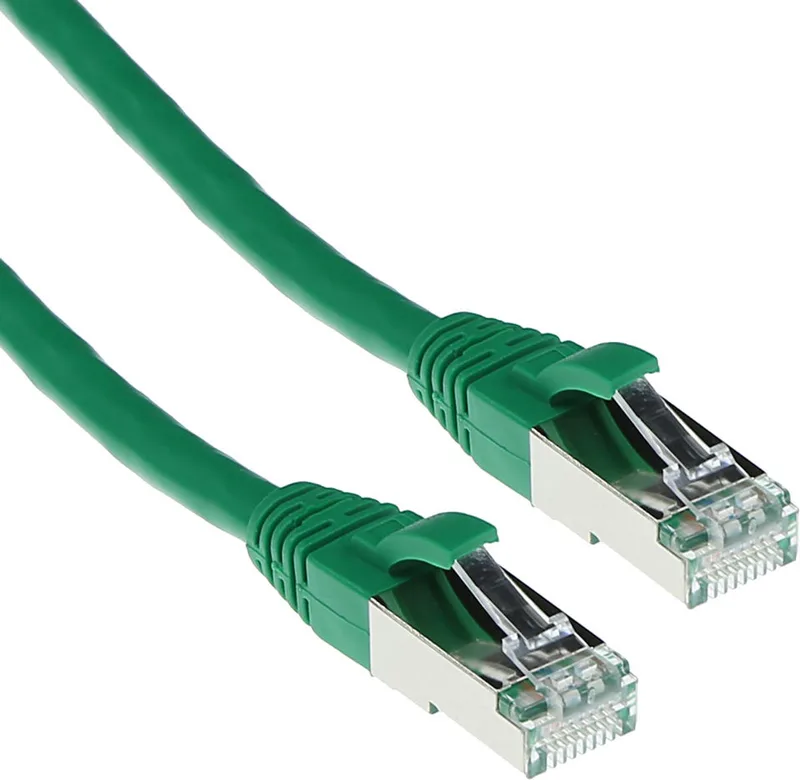 Groene 2 meter SFTP CAT6A patchkabel snagless met RJ45 connectoren FB6702 by ACT in Green – product photo