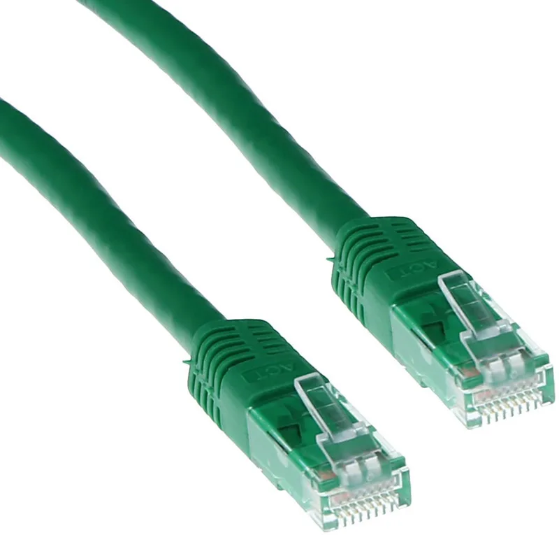 Groene 3 meter LSZH U/UTP CAT6A patchkabel met RJ45 connectoren IB1403 by ACT in Green – product photo
