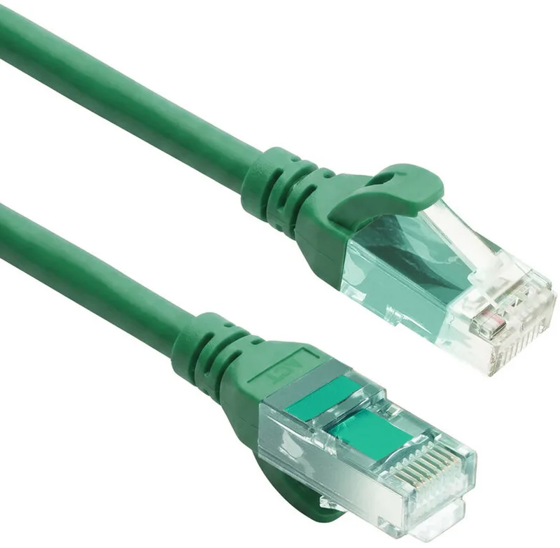 Groene 3 meter TPE U/UTP CAT6A ultra-flex patchkabel snagless met RJ45 connectoren FC1703 by ACT in Green – product photo