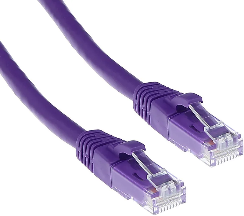 Paarse 15 meter U/UTP CAT6A patchkabel snagless met RJ45 connectoren IB2315 by ACT in Purple – product photo