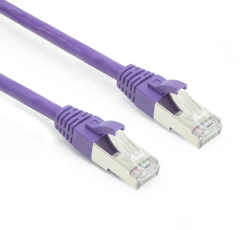 Paarse 20,00 meter SFTP CAT6A patchkabel snagless met RJ45 connectoren FB2320 från ACT i Lila – produktbild