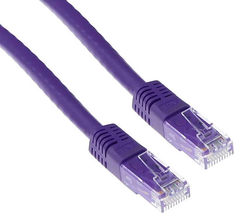 Paarse 3 meter U/UTP CAT5E patchkabel met RJ45 connectoren IB4703 från ACT i Lila – produktbild
