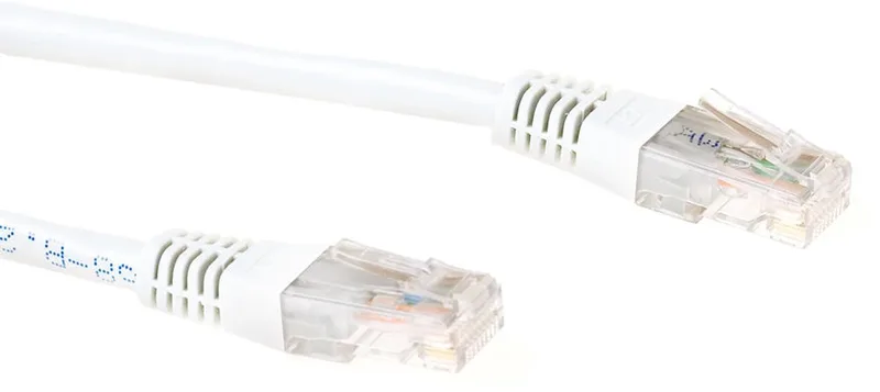 Witte 0,5 meter LSZH U/UTP CAT6 patchkabel met RJ45 connectoren IB8300 från ACT i Vit – produktbild