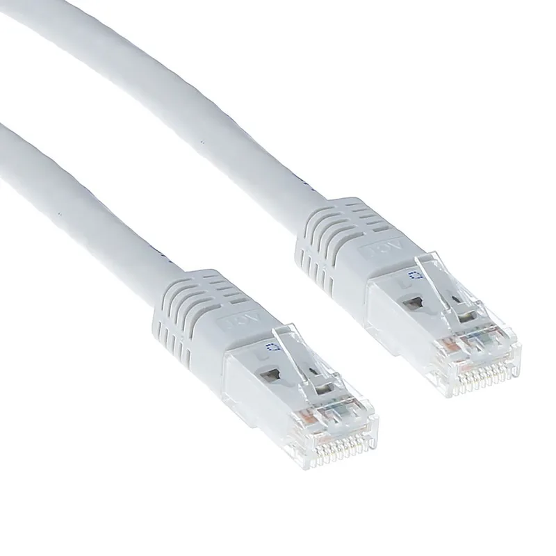 Witte 0,5 meter U/UTP CAT6 patchkabel met RJ45 connectoren IB9400 fra ACT i Hvid – produktbillede