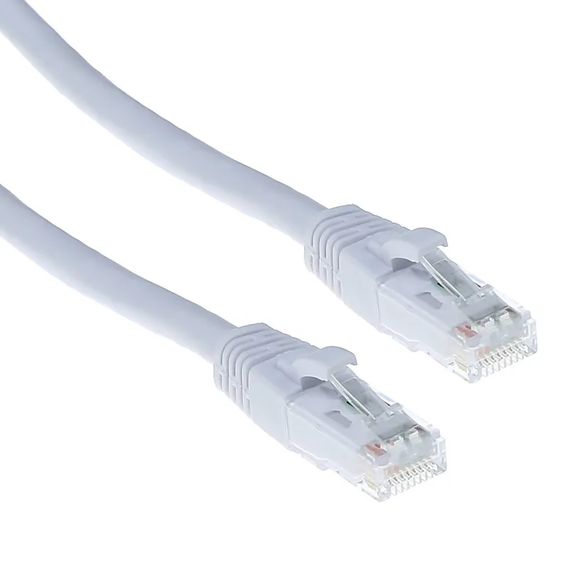 Witte 10,00 meter U/UTP CAT6A patchkabel snagless met RJ45 connectoren IB6310 by ACT in White – product photo