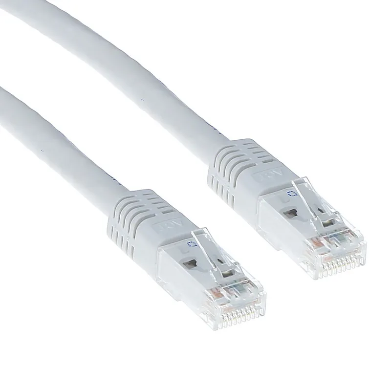 Witte 5 meter U/UTP CAT6 patchkabel met RJ45 connectoren IB9405 de ACT en Blanc – photo produit