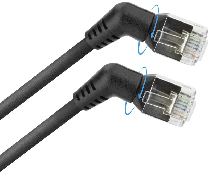 CAT6A U/FTP SLIM R360 BK 2.0M. 1 stk von ACT in Schwarz – Produktfoto