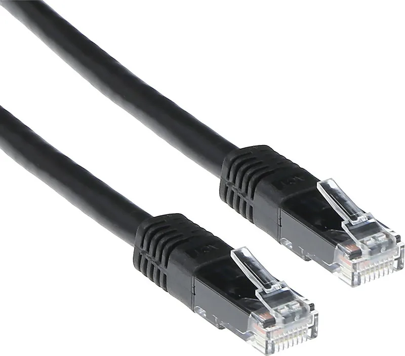Zwarte 3 meter U/UTP CAT5E patchkabel met RJ45 connectoren IB5903 by ACT in Black – product photo