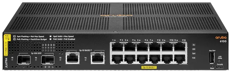 JL679A#ABB JL679A#ABB Netwerk switch 12 poorten 6600 MBit/s fra Aruba i Sort – produktbillede