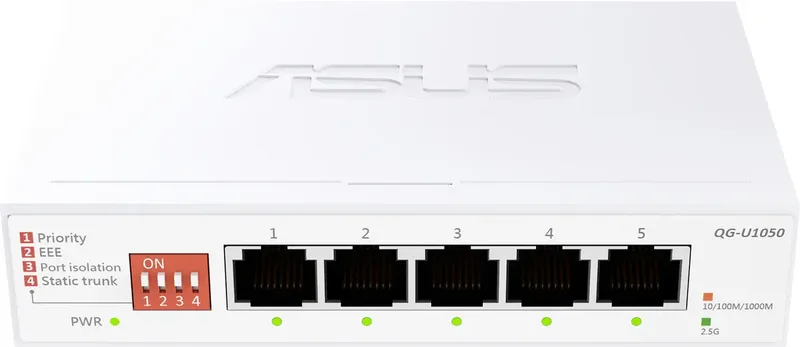 Asus 90IG09Z0-MO3B00 QG-U1050 Netwerk switch 2.5 GBit/s von ASUS in Weiß – Produktfoto