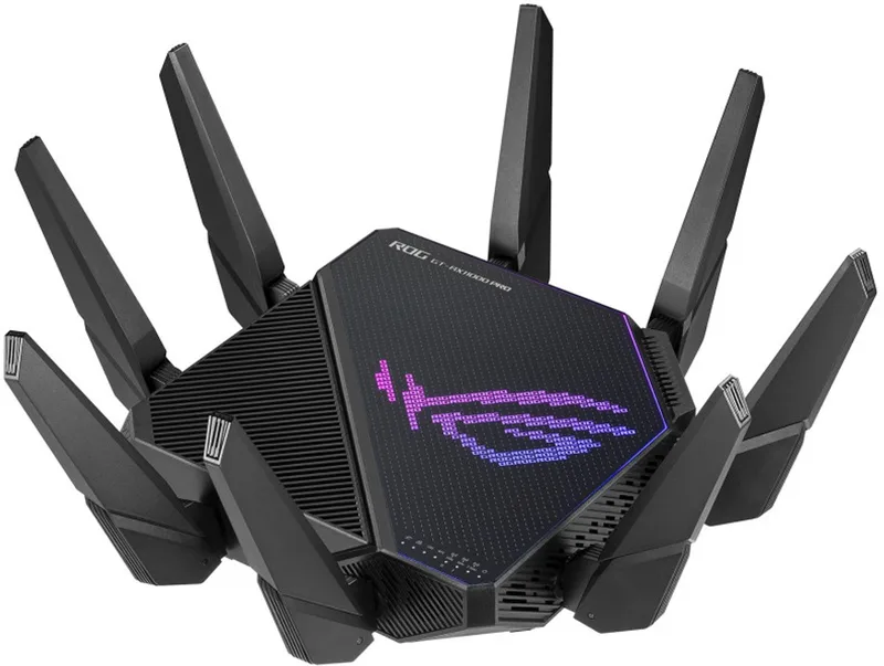 ROG Rapture GT-AX11000 PRO - Gaming extendable router - WiFi Versterker - 4G / 5G Router vervanger - WiFi 6 van ASUS in Zwart – productfoto