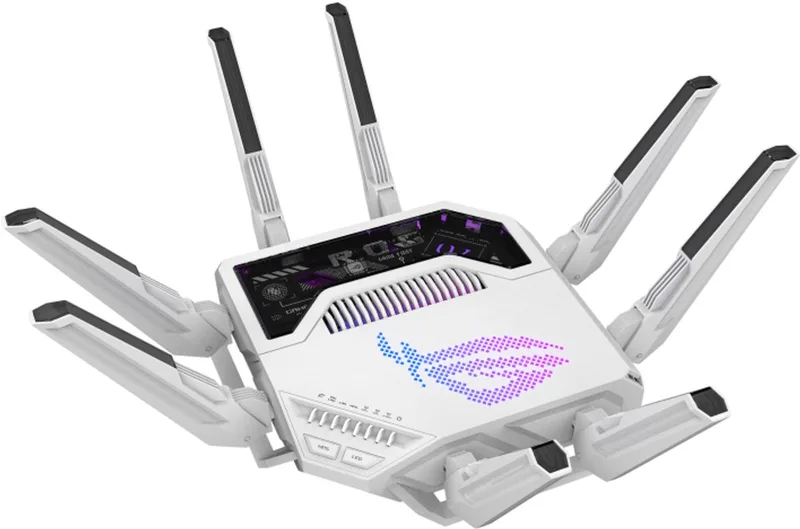 ROG Rapture GT-BE19000AI - Gaming Router - WiFi 7 - Tri-Band - 10G by ASUS in White – product photo