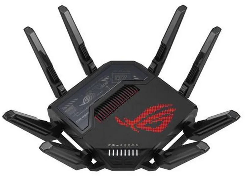 ROG Rapture GT-BE98 - Gaming Router - WiFi Versterker - Quad-Band - WiFi 7 från ASUS i Svart – produktbild