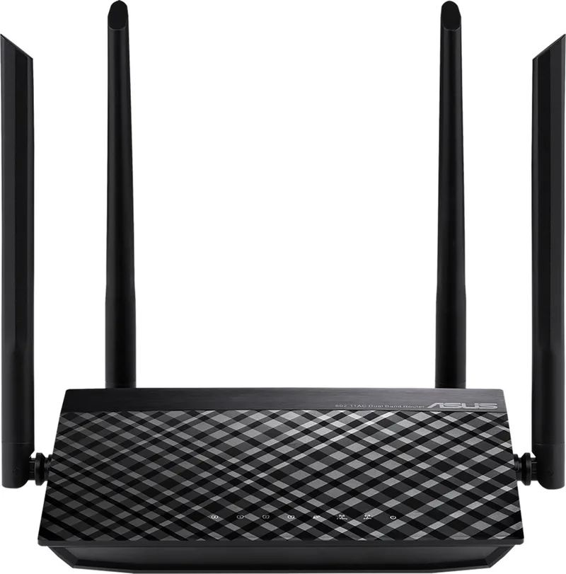 RT-AC1200 V2 - Router - WiFi 5 - 1200 Mbps - Dual-Band von ASUS in Schwarz – Produktfoto