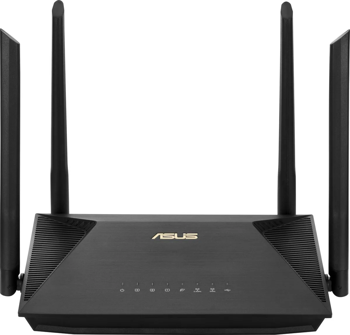 RT-AX1800U - Extendable router - WiFi Versterker - 4G / 5G Router vervanger - WiFi 6 - 1800 Mbps by ASUS in Black – product photo