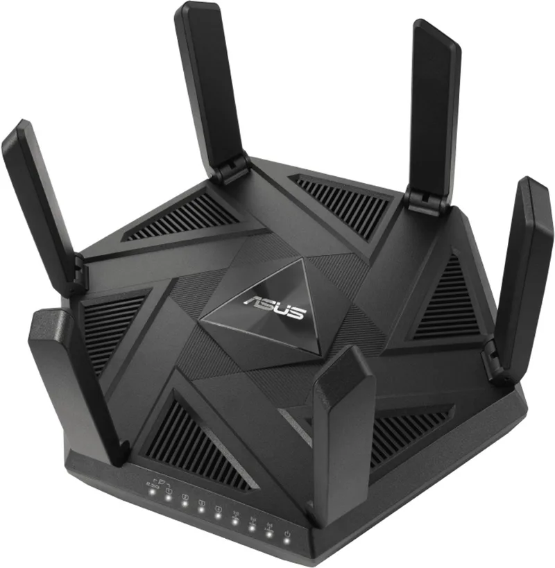 RT-AXE7800 - Draadloze Router - Tri-band - Extendable - WiFi 6E - 7800 Mbps van ASUS in Zwart – productfoto