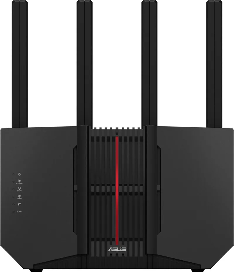 RT-BE92U - Draadloze Router - WiFi Versterker - 10 Gbps port - Tri-Band - WiFi 7 van ASUS in Zwart – productfoto