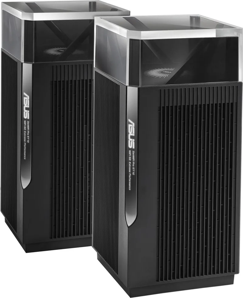 ZenWiFi Pro ET12 - Mesh WiFi - WiFi Versterker - WiFi 6E - 2-pack de ASUS en Noir – photo produit